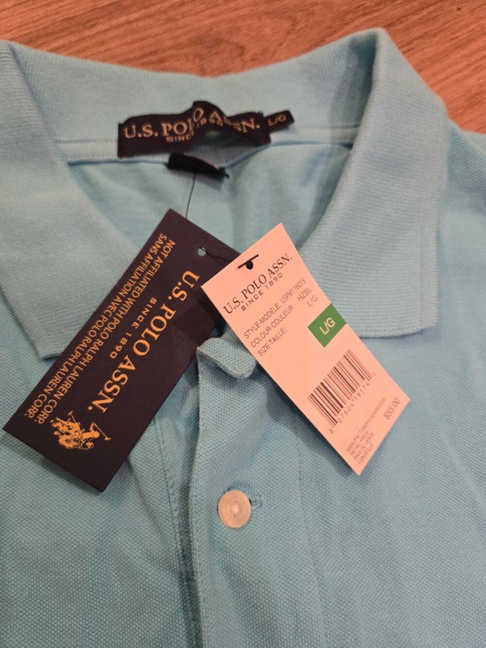 U.S. Polo Assn. Men's Short Sleeve Blue Polo NWT - Picture 4 of 8